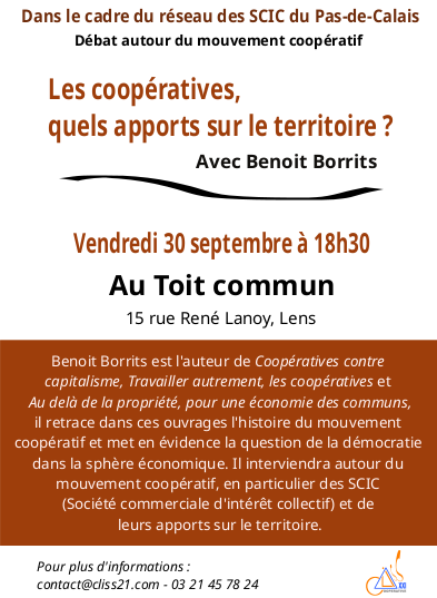 Conférence autour du mouvement coopératif avec Benoit Borrits